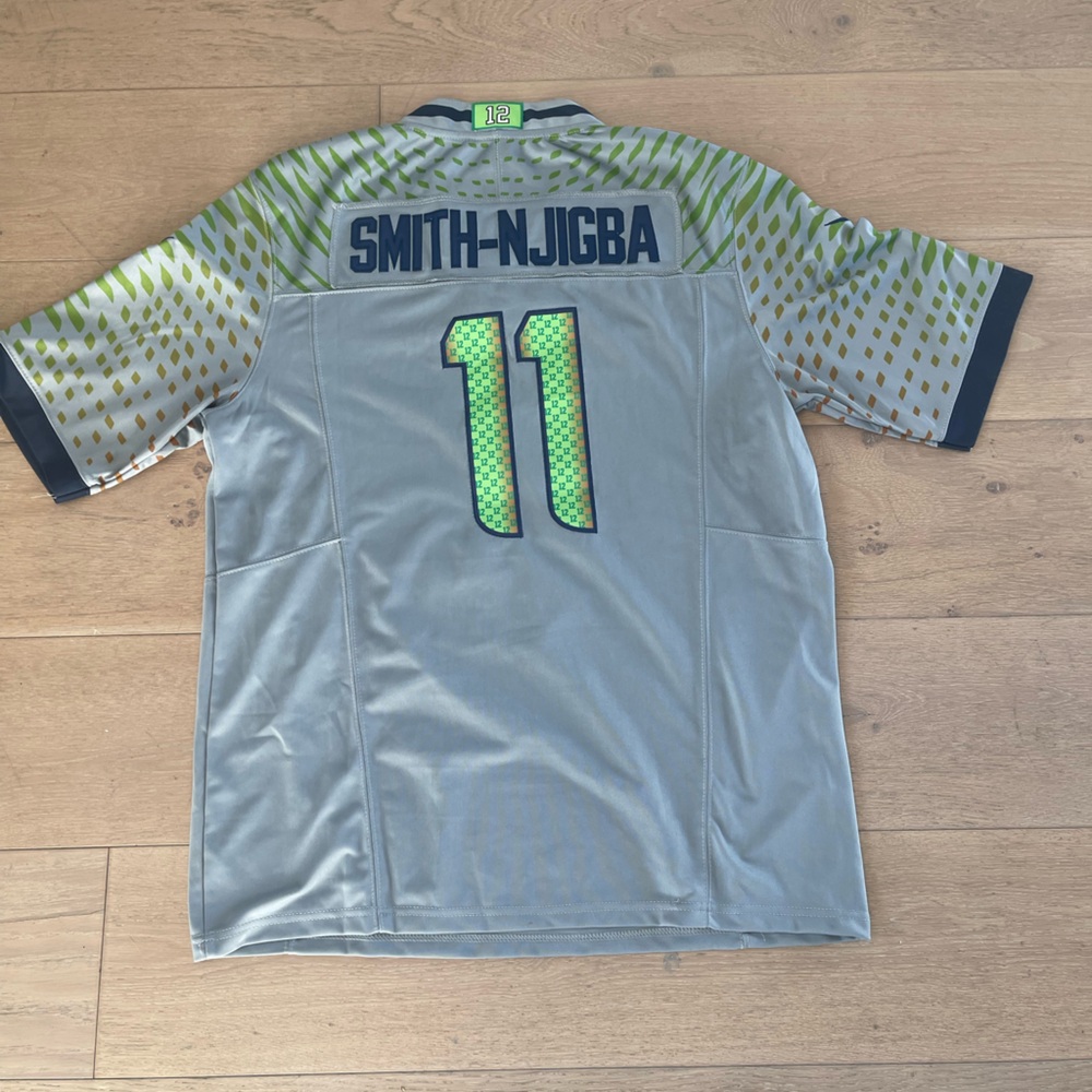 Seahawks Jaxon Smith-Njigba Wolf Gray 2025 Rivalries Replica Jersey